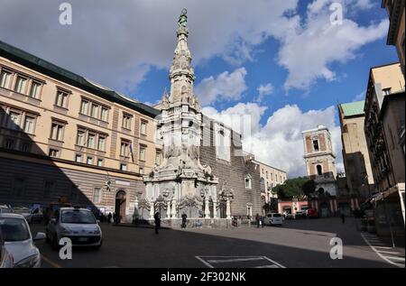 Neapel – Scorcio di Piazza del Gesù Nuovo Stockfoto