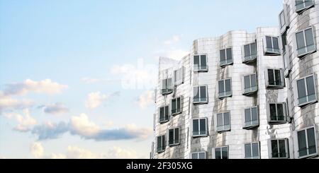 moderne Architektur im Medienhafen Düsseldorf Stockfoto