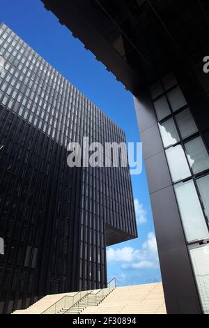 moderne Architektur im Medienhafen Düsseldorf Stockfoto