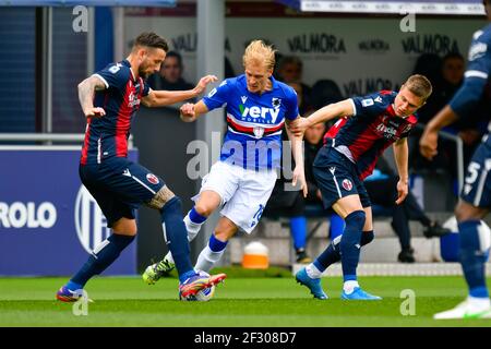 Bologna, Italien. März 2021, 14th. Morten Thorsby (UC Sampdoria) in Aktion während Bologna FC vs US Sampdoria, italienische Fußballserie EIN Spiel in Bologna, Italien, März 14 2021 Kredit: Unabhängige Fotoagentur/Alamy Live Nachrichten Stockfoto