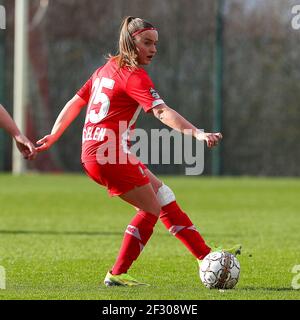 Angleur, Belgien. März 2021, 13th. Davinia Vanmechelen (25) von Standard in Aktion während eines weiblichen Fußballspiels zwischen Standard Femina de Liege und Sporting Charleroi am Spieltag 16th der Saison 2020 - 2021 der belgischen Scooore Womens Super League, samstag, 13. Februar 2021 in Angleur, Belgien . FOTO SPORTPIX.BE / SPP / SEVIL OKTEM Quelle: SPP Sport Press Foto. /Alamy Live Nachrichten Stockfoto