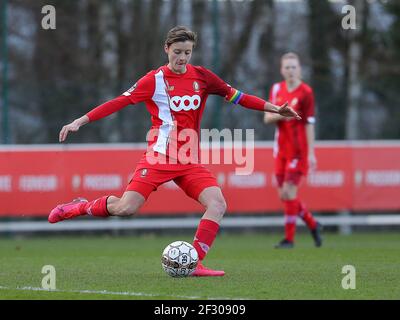 Angleur, Belgien. März 2021, 13th. Maulane Marinucci (7) von Standard in Aktion während eines weiblichen Fußballspiels zwischen Standard Femina de Liege und Sporting Charleroi am Spieltag 16th der Saison 2020 - 2021 der belgischen Scooore Womens Super League, samstag, 13. Februar 2021 in Angleur, Belgien . FOTO SPORTPIX.BE / SPP / SEVIL OKTEM Quelle: SPP Sport Press Foto. /Alamy Live Nachrichten Stockfoto