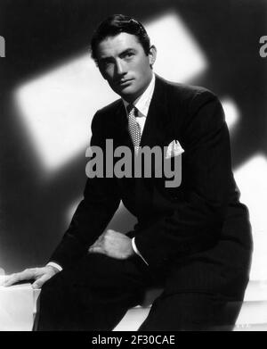 GREGORY PECK Portrait von FRANK TANNER Werbung für DIE MACOMBER-AFFÄRE 1947 Benedict Bogeaus Produktion ( Award Productions Inc.) / Vereinte Künstler Stockfoto