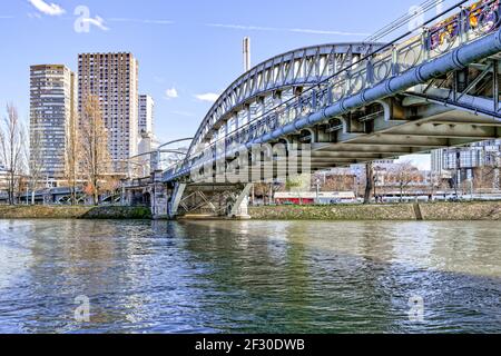 Le pont Rouelle à Paris Stockfoto