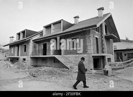 Februar 1980, Wiederaufbau in Friaul (Norditalien) nach dem Erdbeben im Mai 1976 Stockfoto