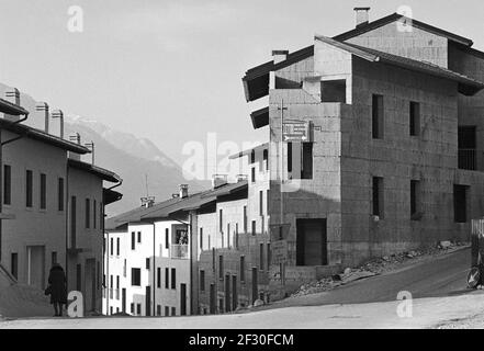 Februar 1980, Wiederaufbau in Friaul (Norditalien) nach dem Erdbeben im Mai 1976 Stockfoto