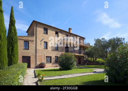 Schönes Herrenhaus in der Toskana, Italien. Stockfoto