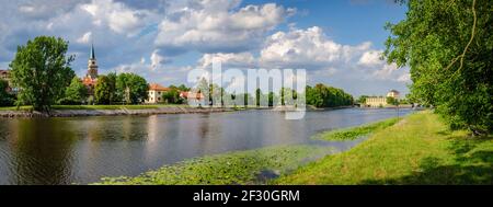 Wunderschöner Panoramablick auf Nymburk - eine Stadt in Die Region Mittelböhmen der Tschechischen Republik Stockfoto