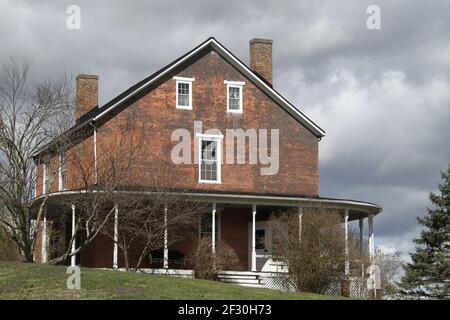 Großes Backsteinhaus Brownsburg Historic District, VA, USA. Stockfoto