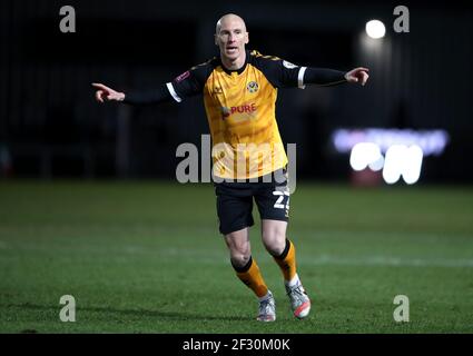 Aktenfoto vom 10-01-2021 von Kevin Ellison von Newport County. Ausgabedatum: Sonntag, 14. märz 2021. Stockfoto