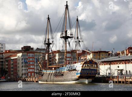 Göteborg ist eine Segelnachbildung der schwedischen Ost-Indiaman Göteborg I. Stockfoto