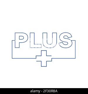 Plus Gesundheitswesen Arzt medizinische Apotheke Klinik Krankenhaus Etikett Logo und Symbole. Stock Vektor