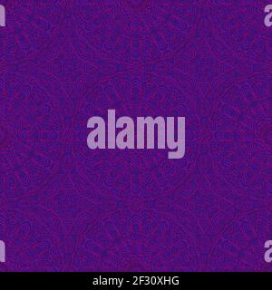 Violet Farbe Nahtloses Muster mit Mandala.Nahtloses Hintergrunddesign.Ornamental Design.Florale Muster Fliesen. Stock Vektor