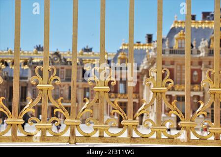 Die Goldenen Datteln im Schloss von Versailles, Frankreich Stockfoto