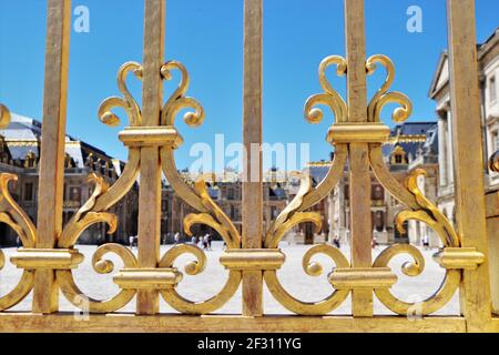 Die Goldenen Datteln im Schloss von Versailles, Frankreich Stockfoto