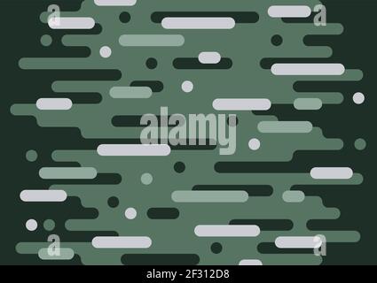 Abstrakte grüne abgerundete Linien minimaler Stil der Mustervorlage. Überlappung der geometrischen Stil Kunstwerk dekorativen Hintergrund. Illustration Vektor Stock Vektor