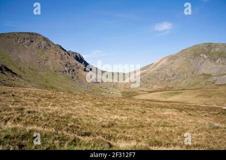 Blind Tarn Quarry Dow Crag und der alte Mann von Coniston von der Walna Scar Road aus gesehen Coniston the Lake Distrikt Cumbria Stockfoto