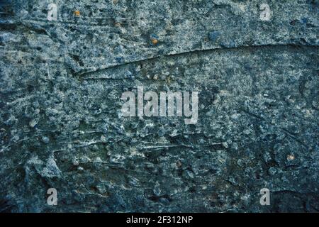 Betonhintergrund getönte in blau-grünen dunklen Farben, strukturierte Oberfläche. Stockfoto