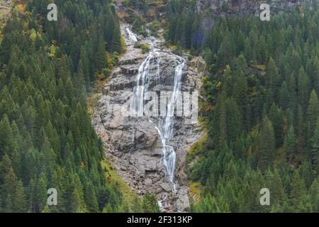 Der Grawa Wasserfall im Stubaital, Österreich Stockfoto