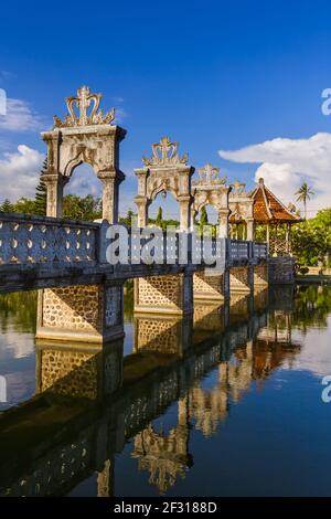 Wasser Palace Taman Ujung in Insel Bali Indonesien Stockfoto