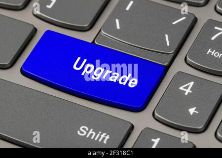 Computer-Notebook-Tastatur mit Upgrade-Schlüssel Stockfoto