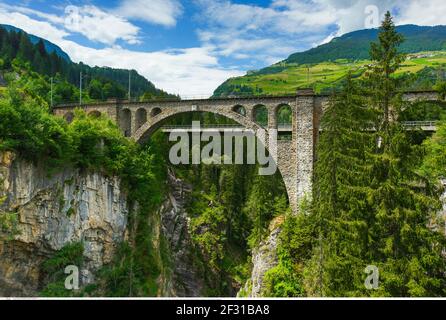 Geographie / Reisen, Schweiz, Solisbrücke, Graubünden, Additional-Rights-Clearance-Info-not-available Stockfoto