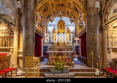 Split, Kroatien, 23. Juli 2020: Innenraum der Kathedrale Saint Domnius in Split, Kroatien Stockfoto