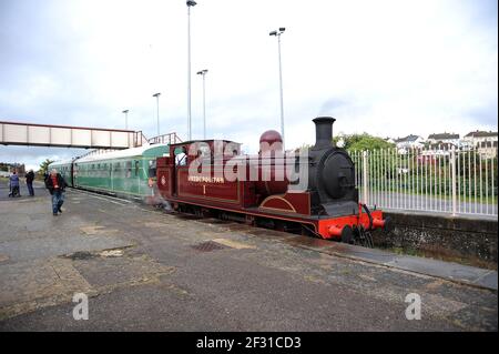 Metropolitan Railway 'NUmmer 1' auf Barry Island. Stockfoto