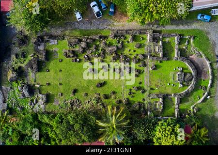 Frankreich, Westindien, Martinique, Saint-Pierre, Ruinen der Fort-Kirche Stockfoto