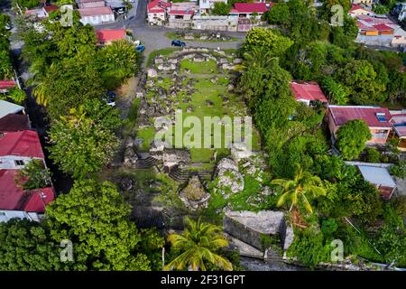 Frankreich, Westindien, Martinique, Saint-Pierre, Ruinen der Fort-Kirche Stockfoto