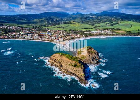 Frankreich, Westindien, Martinique, Sainte-Marie mit der Insel Sainte-Marie Stockfoto