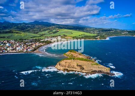 Frankreich, Westindien, Martinique, Sainte-Marie mit der Insel Sainte-Marie Stockfoto