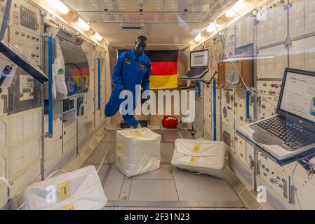Speyer, 16. September 2020: Innenraum der ISS-Raumstation im Inneren des Technik-Museums in Speyer Stockfoto