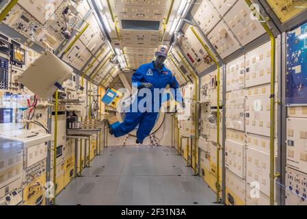 Speyer, 16. September 2020: Innenraum der ISS-Raumstation im Inneren des Technik-Museums in Speyer Stockfoto