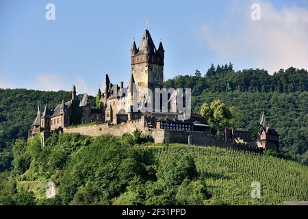 Geographie / Reisen, Deutschland, Kaiserburg Cochem, Cochem an der Mosel, Rheinland-Pfalz, Geo, Additional-Rights-Clearance-Info-not-available Stockfoto