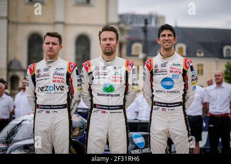 37 HEINEMEIER HANSSON David (DNK), KING Jordan (GBR), TAYLOR Ricky (GBR), Oreca 07 Gibson Team Jackie Chan DC Racing, Ambiente während der 2019 Le Mans 24 Stunden Pesage, am 9. Bis 10. Juni in Le Mans Circuit, Frankreich - Foto Francois Flamand / DPPI Stockfoto