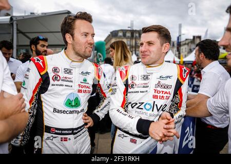 HEINEMEIER HANSSON David (DNK),Oreca 07 Gibson Team Jackie Chan DC Racing, Portait KING Jordan (GBR), Oreca 07 Gibson Team Jackie Chan DC Racing, Portait während der 2019 Le Mans 24 Stunden Pesage, am 9. Bis 10. Juni auf Le Mans Circuit, Frankreich - Foto Francois Flamand / DPPI Stockfoto