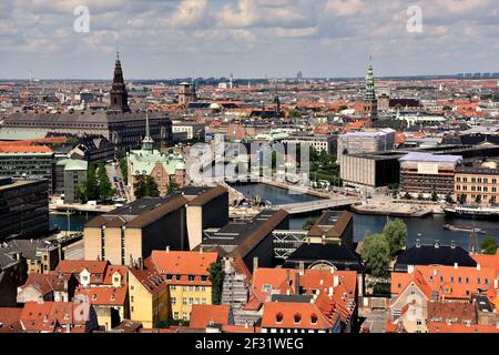 Geographie / Reisen, Dänemark, Kopenhagen, Blick vom Turm der lutheranischen Kirche des Erlösers, Additional-Rights-Clearance-Info-not-available Stockfoto