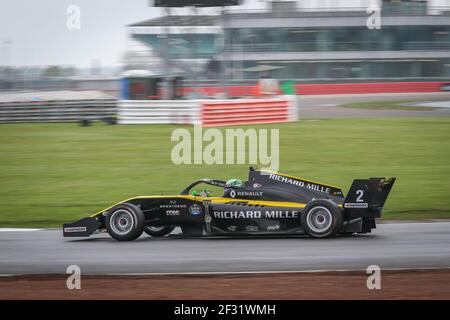 02 COLLET Caio (BRA), Formel Renault Eurocup Team R-ACE GP, Aktion während der Formel Renault Eurocup in Silverstone, Großbritannien, 10. Bis 12. Mai 2019 - Foto Alexandre Guillaumot / DPPI Stockfoto