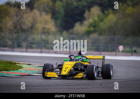 02 COLLET Caio (BRA), Formel Renault Eurocup Team R-ACE GP, Aktion während der Formel Renault Eurocup in Silverstone, Großbritannien, 10. Bis 12. Mai 2019 - Foto Gregory Lenormand / DPPI Stockfoto