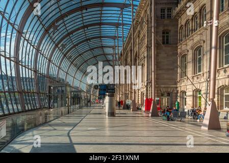 Straßburg, Frankreich, 22. September 2020: Bahnhof Gare centrale in Straßburg, Frankreich Stockfoto