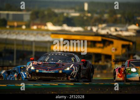 60 SCHIAVONI Claudio (ita), PICCINI Andrea (ita), PIANEZZOLA Sergio (ita), Ferrari 488 GTE Kessel Racing, Action während des 2019-Stunden-Rennens von Le Mans 24, vom 15. Bis 16. Juni auf der Rennstrecke von Le Mans, Frankreich - Foto Marc de Mattia / DPPI Stockfoto