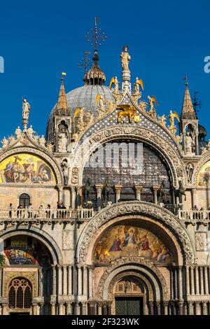 Italien, Venedig, Markusdom, Markusplatz. Stockfoto