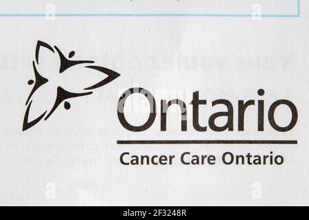 Ontario Cancer Care Form, Kanada Stockfoto