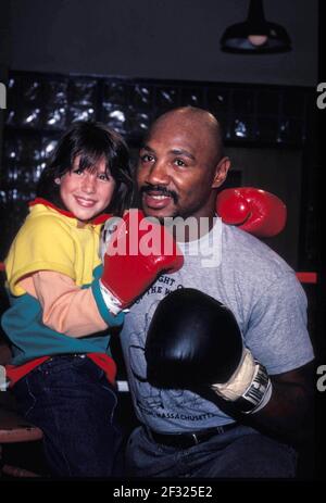 04. MÄRZ 2008 - F2263. SOLEIL MOON FRYE UND MARVIN HAGLER,08-1986. (Bild: © Globe Photos/ZUMApress.com) Stockfoto