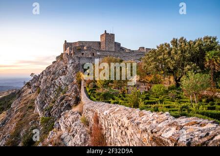 Mittelalterliche Burg in Marvao, Alentejo, Portugal Stockfoto