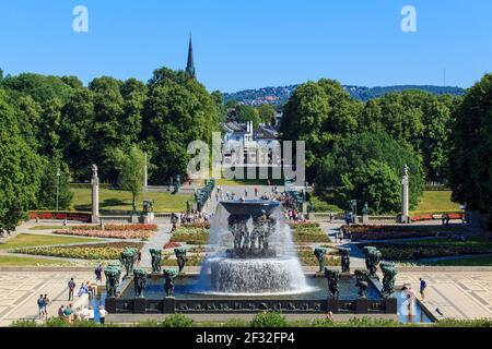 Vigeland Sculpture Park, Vigelandsanlegget, Frognerparken, Frogner, Oslo, Norwegen Stockfoto