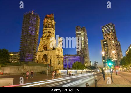 Kaiser-Wilhelm-Gedächtniskirche, Breitscheidplatz, Charlottenburg, Berlin, Deutschland Stockfoto