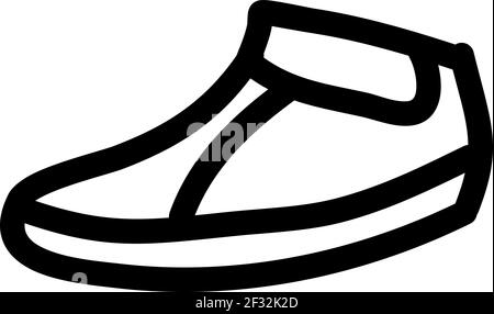 Frau flache Schuhe, Illustration, Vektor auf weißem Hintergrund Stock Vektor