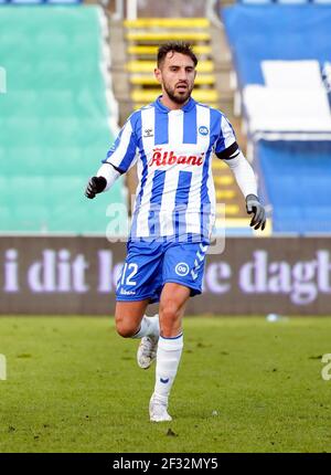 Odense, Dänemark. März 2021, 14th. Bashkim Kadrii (12) von ob während des Superliga-Spiels 3F zwischen Odense Boldklub und Broendby IF im Nature Energy Park in Odense. (Foto Kredit: Gonzales Foto/Alamy Live News Stockfoto